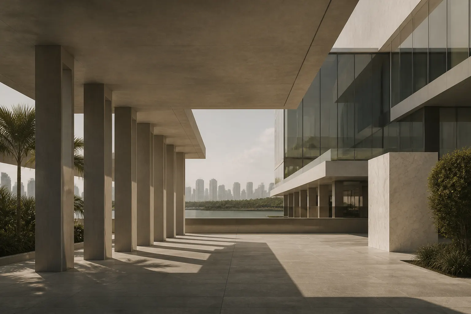 Architettura commerciale contemporanea a Miami, immagine concettuale